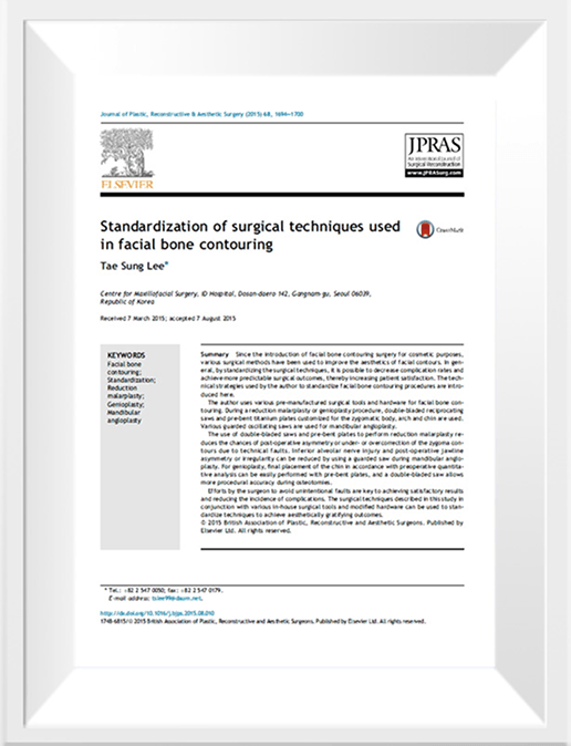 id Hospital - Research for beautiful facial contour - Thesis on facial contouring standardization
